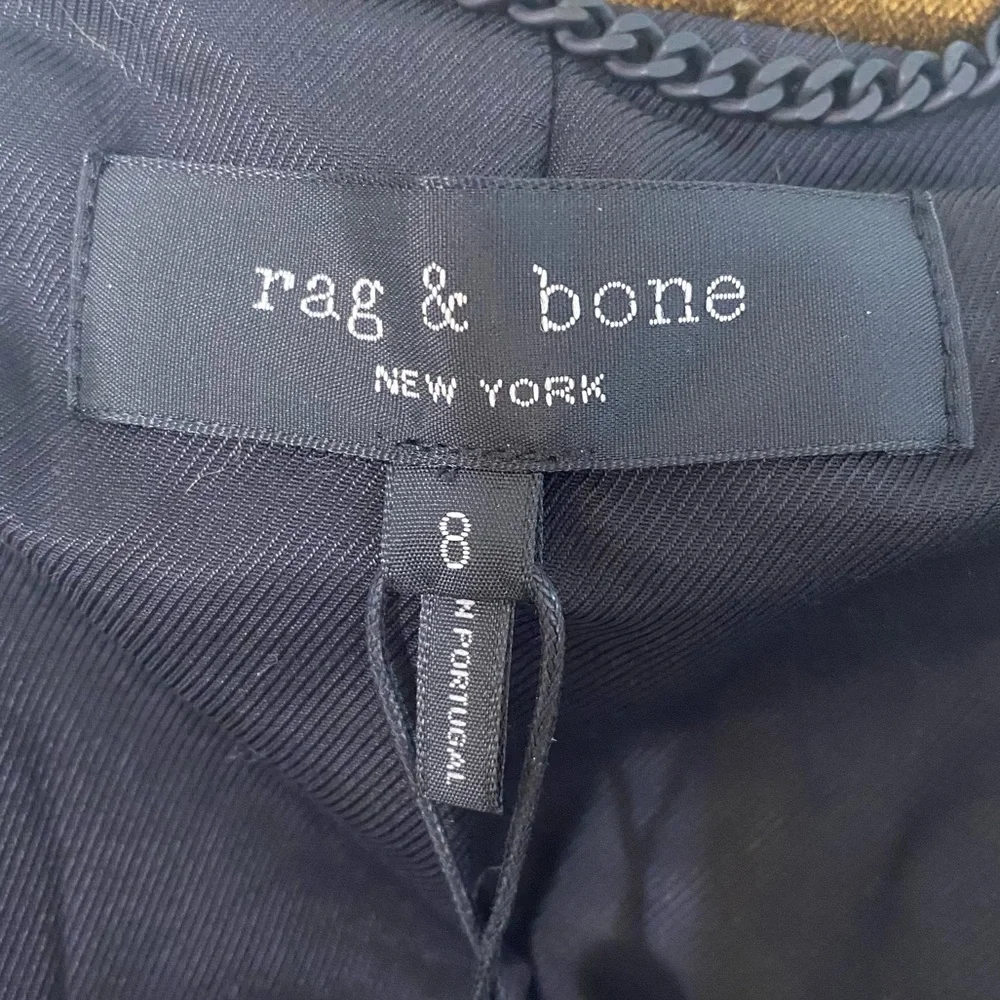 rag & bone Olive Green Velvet Military-Style Blazer - Picture 7 of 12